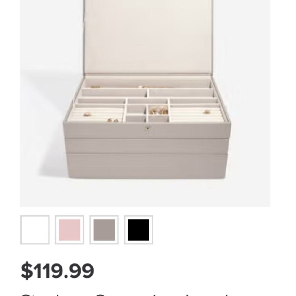 The Container Store Jewelry Organizer - Cream and Black